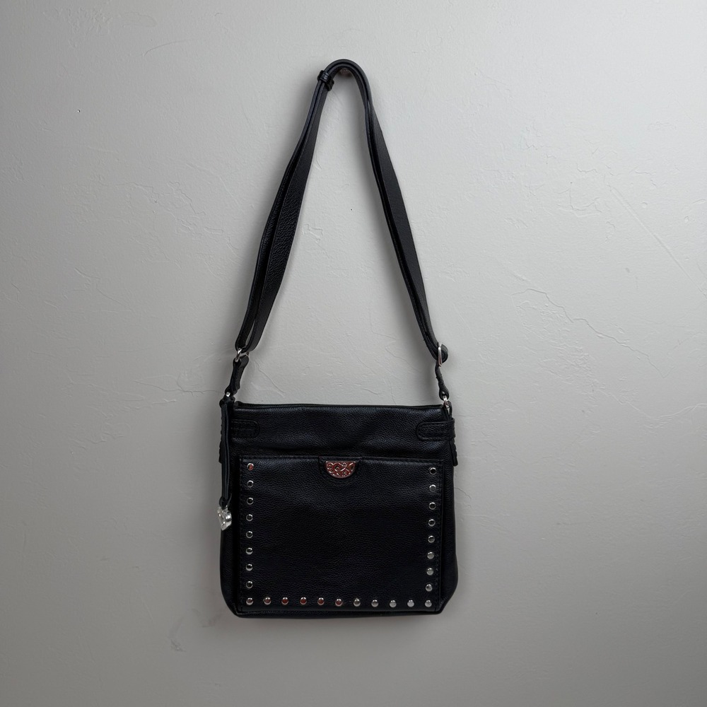 Brighton f710077 Black Leather Shoulder Bag Purse